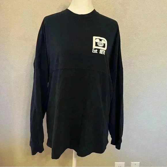 Disney World Spirit Jersey Navy Long Sleeve Crew Neck Size Small - Picture 3 of 11